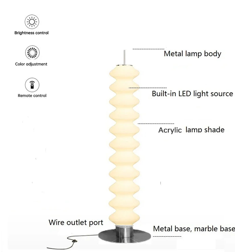 Dimmable LED Floor Lamp – Acrylic Shade Design
