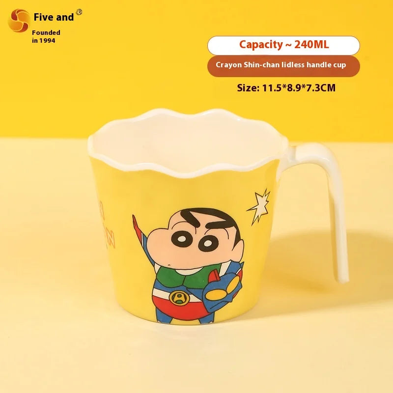 Crayon Cartoon Children's Bowl Set — Soup Bowl & Divided Plate