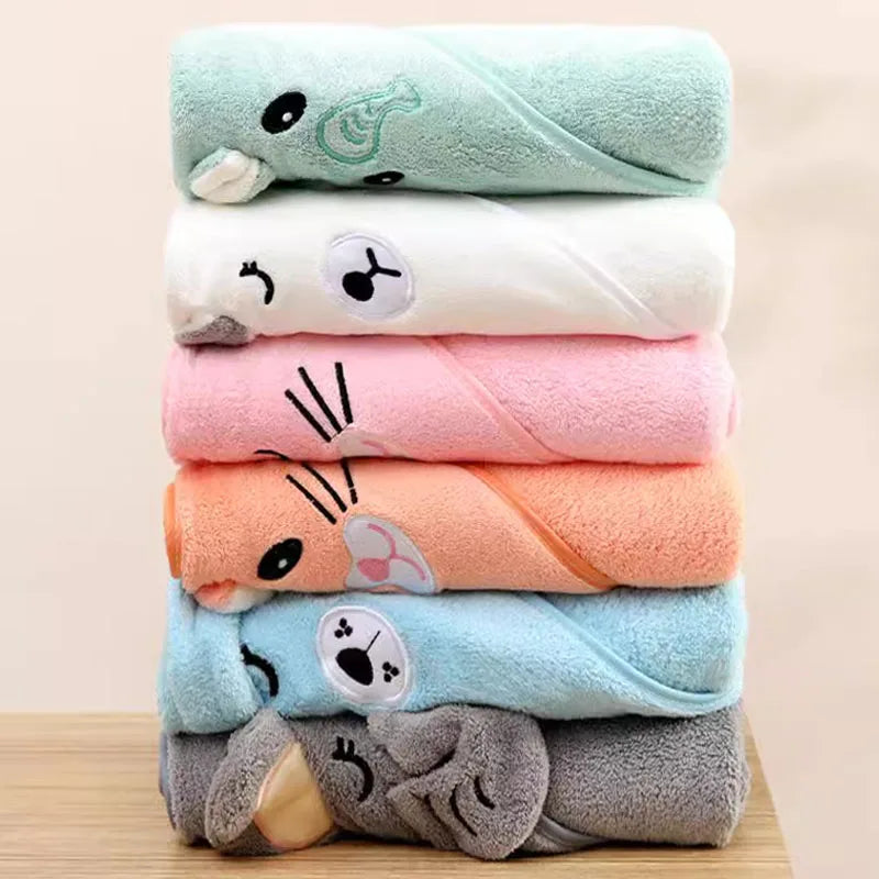 Soft Absorbent Baby Bath Towel – Newborn Swaddle Wrap & Receiving Blanket for Girls & Boys