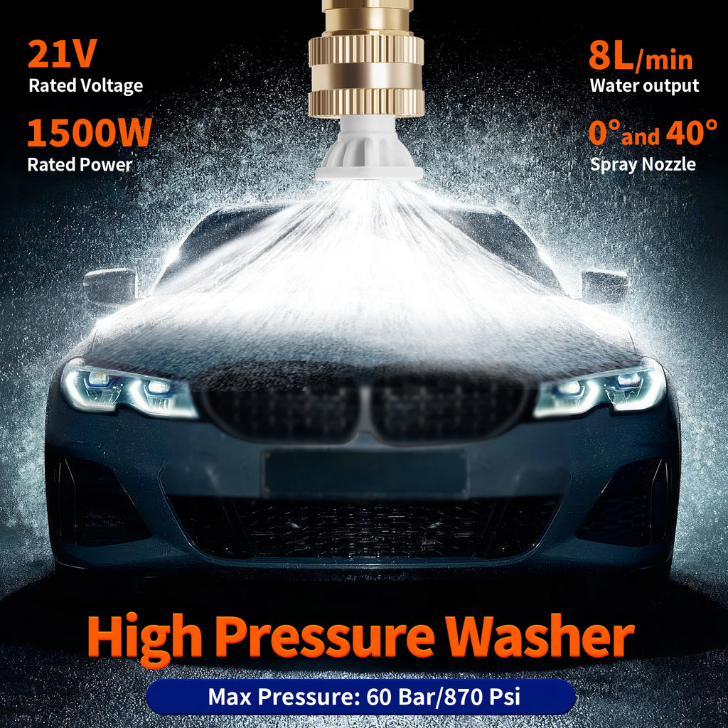Cordless Pressure Washer – Two Batteries & Foam Bottle