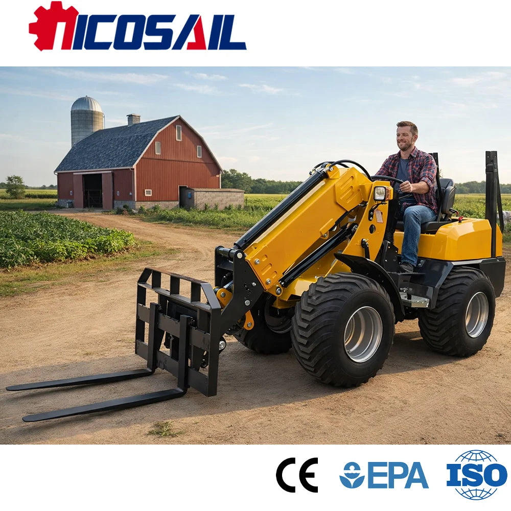 KZL918 Telescopic Compact Wheel Loader – Euro 5 CE Certified Heavy Duty