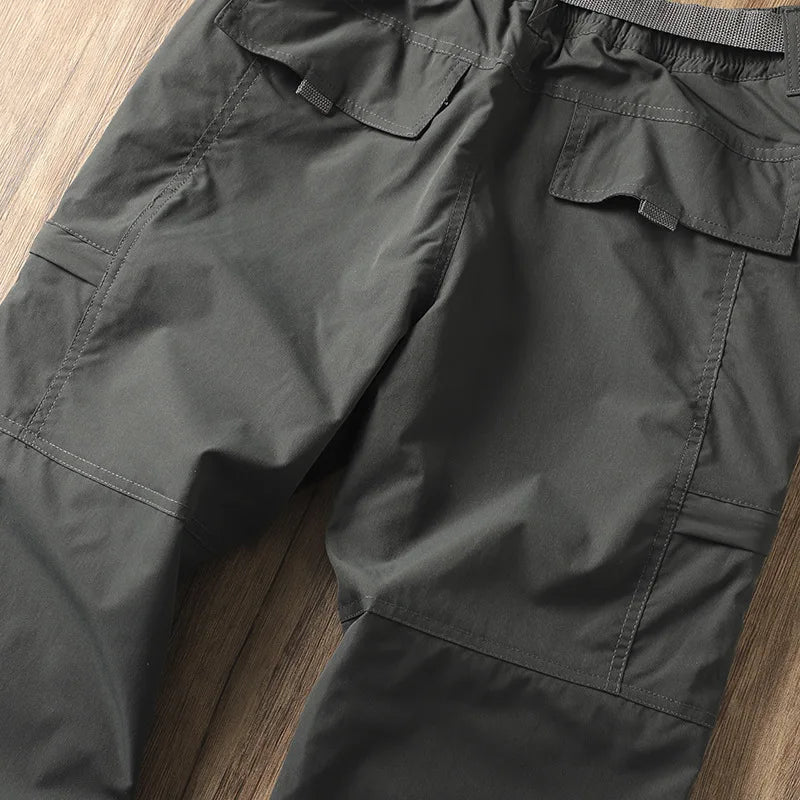 Men's Fleece-Lined Waterproof Hiking Pants — Loose Windproof Outdoor Workwear
