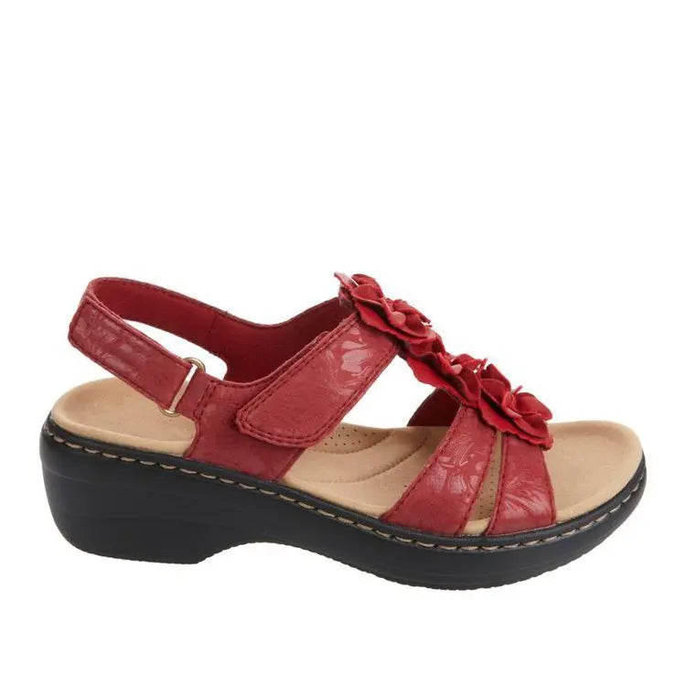 Women's Flower Wedge Platform Sandals – Retro Roman Orthopedic Style