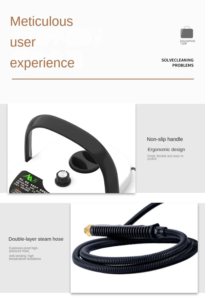 Steam Cleaner – High Temperature Sterilization for AC, Kitchen Hood & Car (110V US / 220V EU)