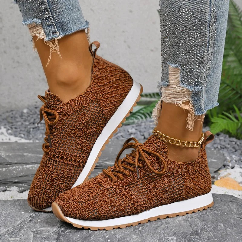 Women's Air Mesh Lace-Up Sneakers