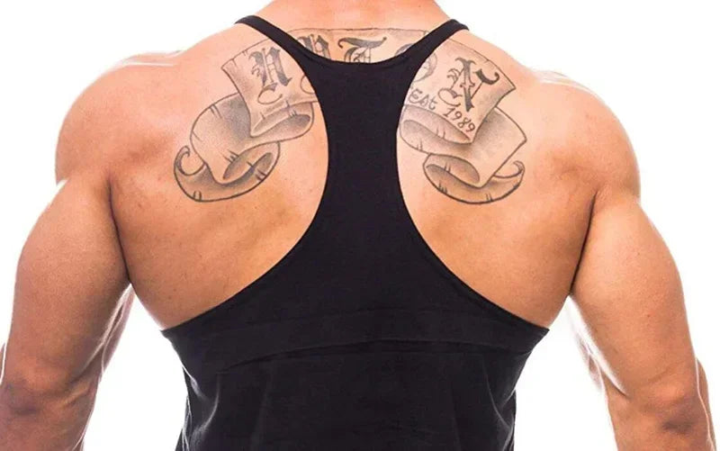 Men's Sleeveless Gym Stringer Tank Top — Bodybuilding Training Vest