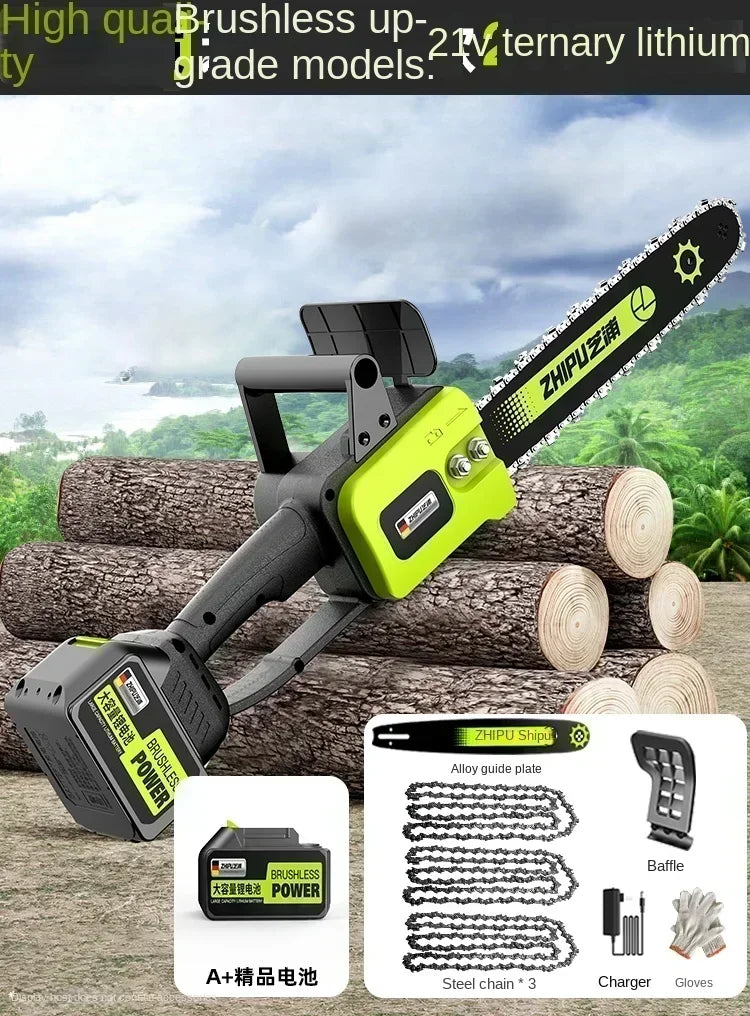 Portable Handheld Electric Saw — Cordless Mini Chainsaw for Wood Cutting