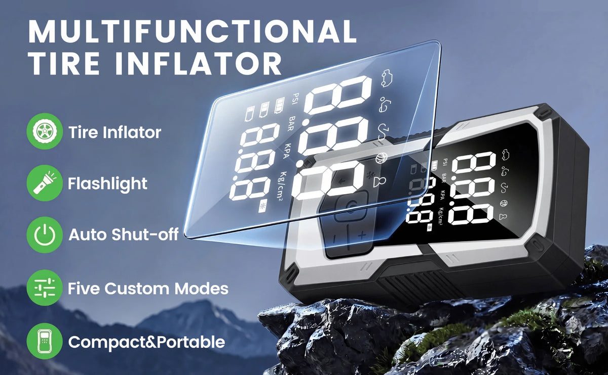 Cordless Tire Inflator with Digital Gauge, 150 PSI