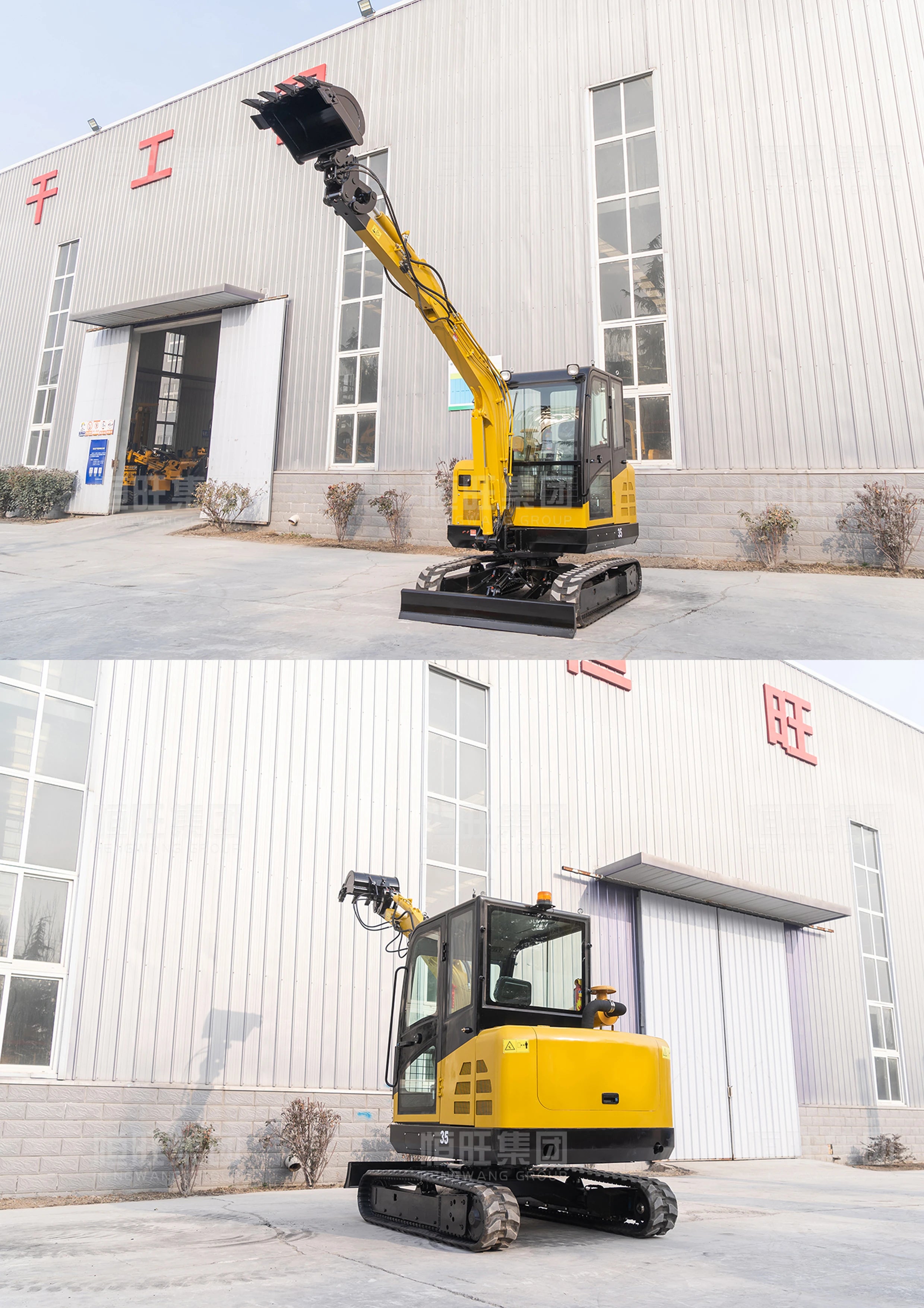 Mini Excavator 3.5 Ton Digger EPA/CE 1 Euro Crawler Excavator For Home Diesel Agricultural Tractor Chinese Sale Diggers Custom