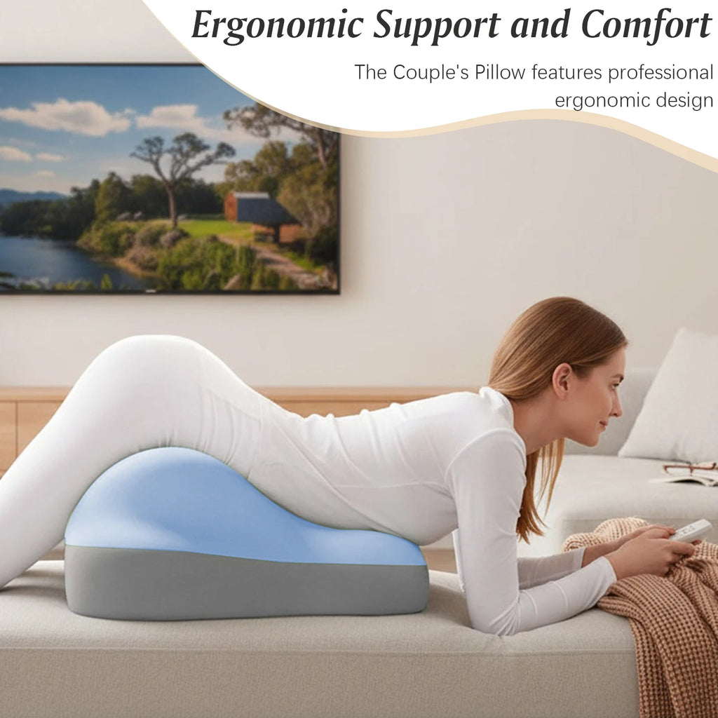 Ergonomic Wedge Bed Pillow — Memory Foam Support for Back, Neck & Waist Pain Relief