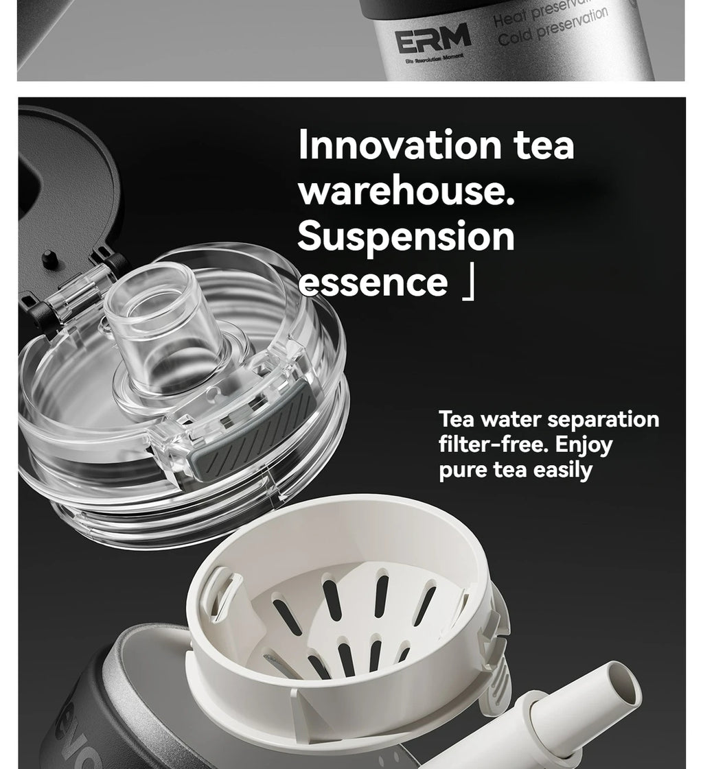 1200ml Insulated Tumbler with Straw & Handle