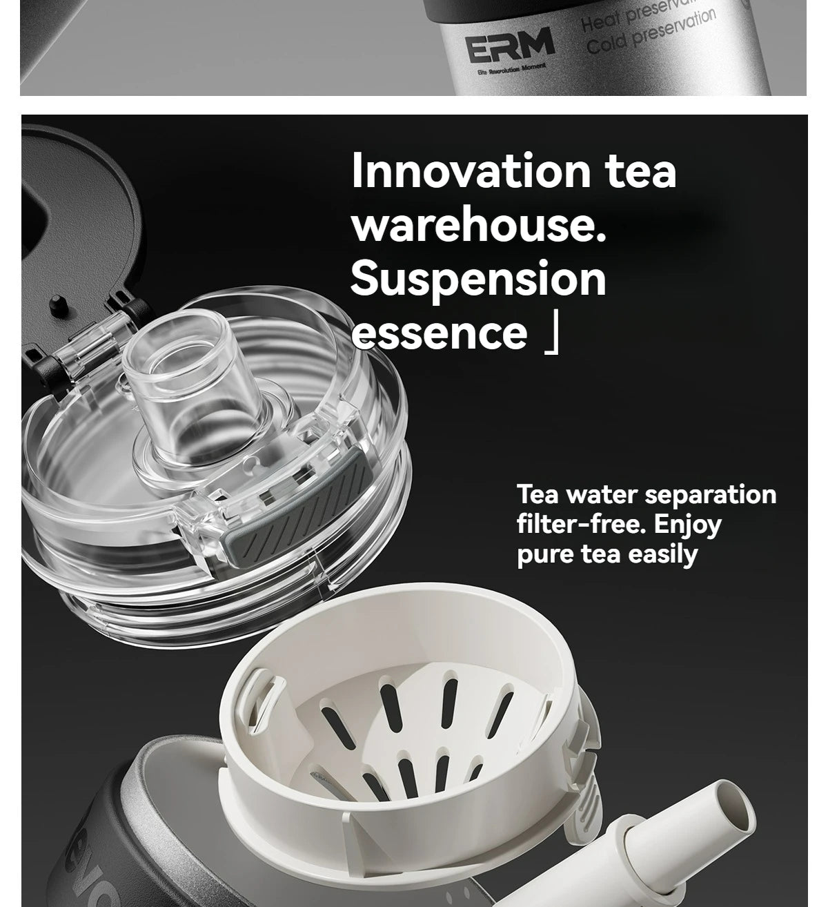 1200ml Insulated Tumbler with Straw & Handle