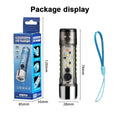 800 Lumen EDC Pocket Flashlight – 6 Modes, Magnetic Tail, USB Rechargeable for Camping & Hiking
