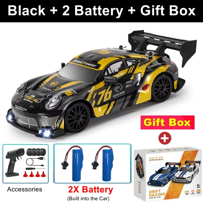 1:24 Scale 4WD RC Drift Car – 20KM/H Off-Road Racing Truck with LED Lights