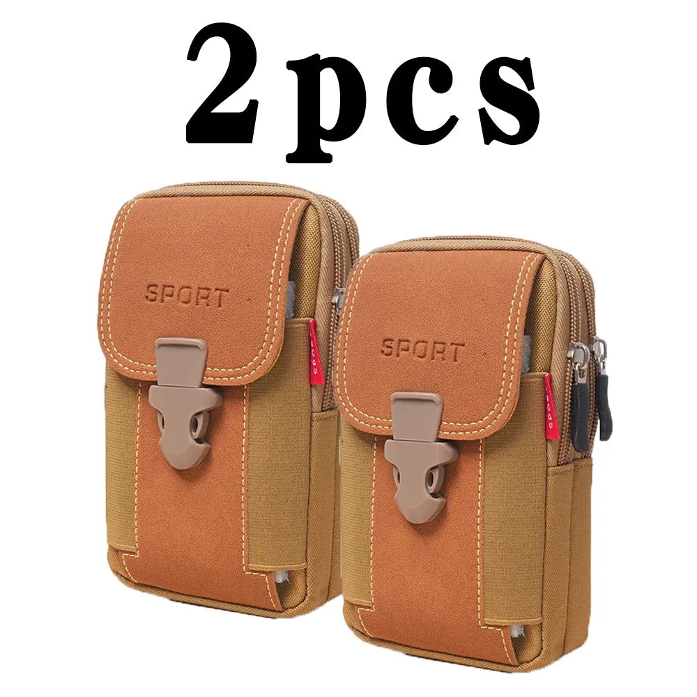 Men's Tactical MOLLE Belt Phone Holster – Waist Bag, Card Holder & Duty Belt Pack