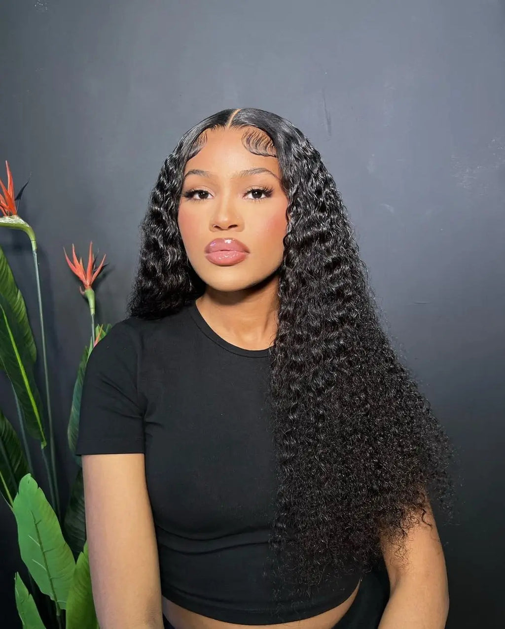 40–50 Inch Water Wave Curly Lace Front Wig | 300% Density 13x4 13x6 7x5 HD Glueless Brazilian Human Hair for Women