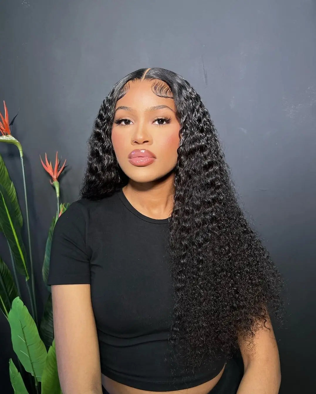 40–50 Inch Water Wave Curly Lace Front Wig | 300% Density 13x4 13x6 7x5 HD Glueless Brazilian Human Hair for Women
