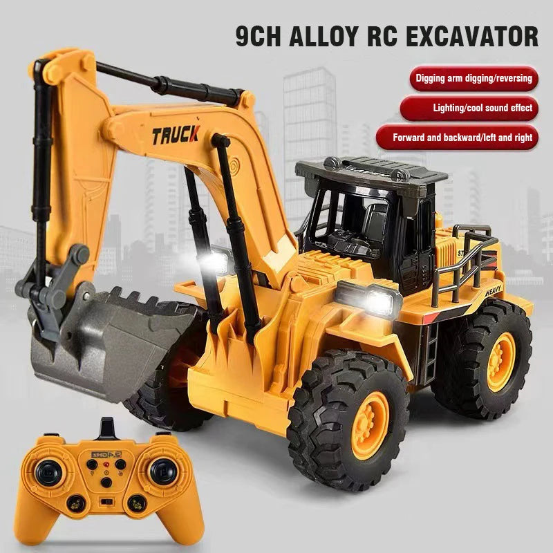 2.4G RC Construction Truck – Alloy Excavator, Bulldozer & Dump Truck for Kids