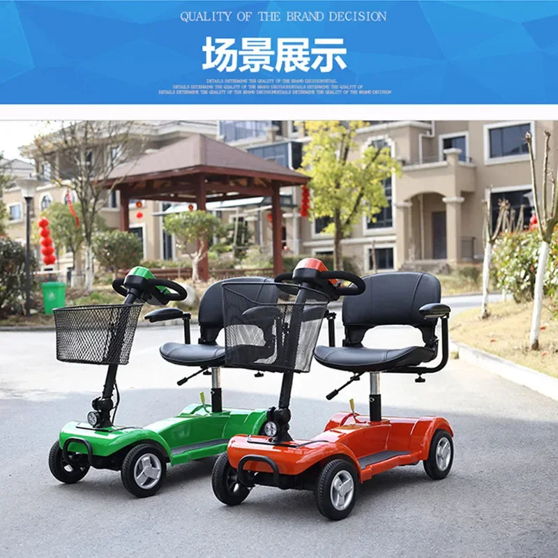 Foldable 4-Wheel Electric Mobility Scooter – Portable Travel Model