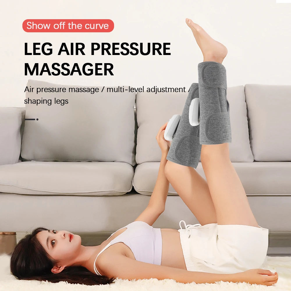 Wireless 360° Air Pressure Calf Massager — 3-Mode Airbag Leg & Foot Circulation Booster