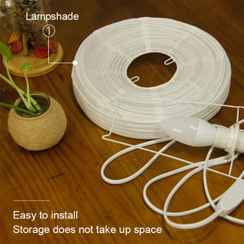 Rice Paper Table Lamp – White Lantern Design