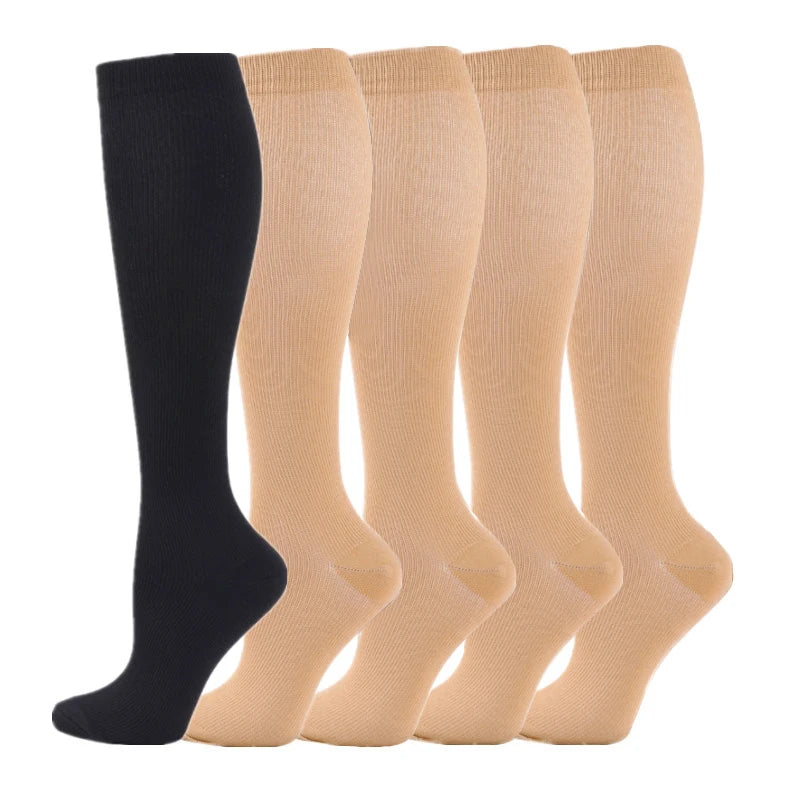 Women's Medical Compression Socks 20-30mmHg – 5 Pairs Varicose Veins, Diabetes, Nurse & Sports Running