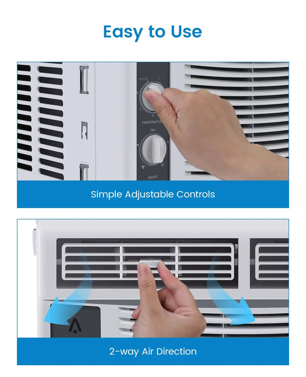Window Air Conditioner, 5000 BTU Window AC Unit with Timer Function & Easy Install Kit, Fast Cooling, Cool Up to 150 Sq. ft, for Small Bedrooms, Living Room