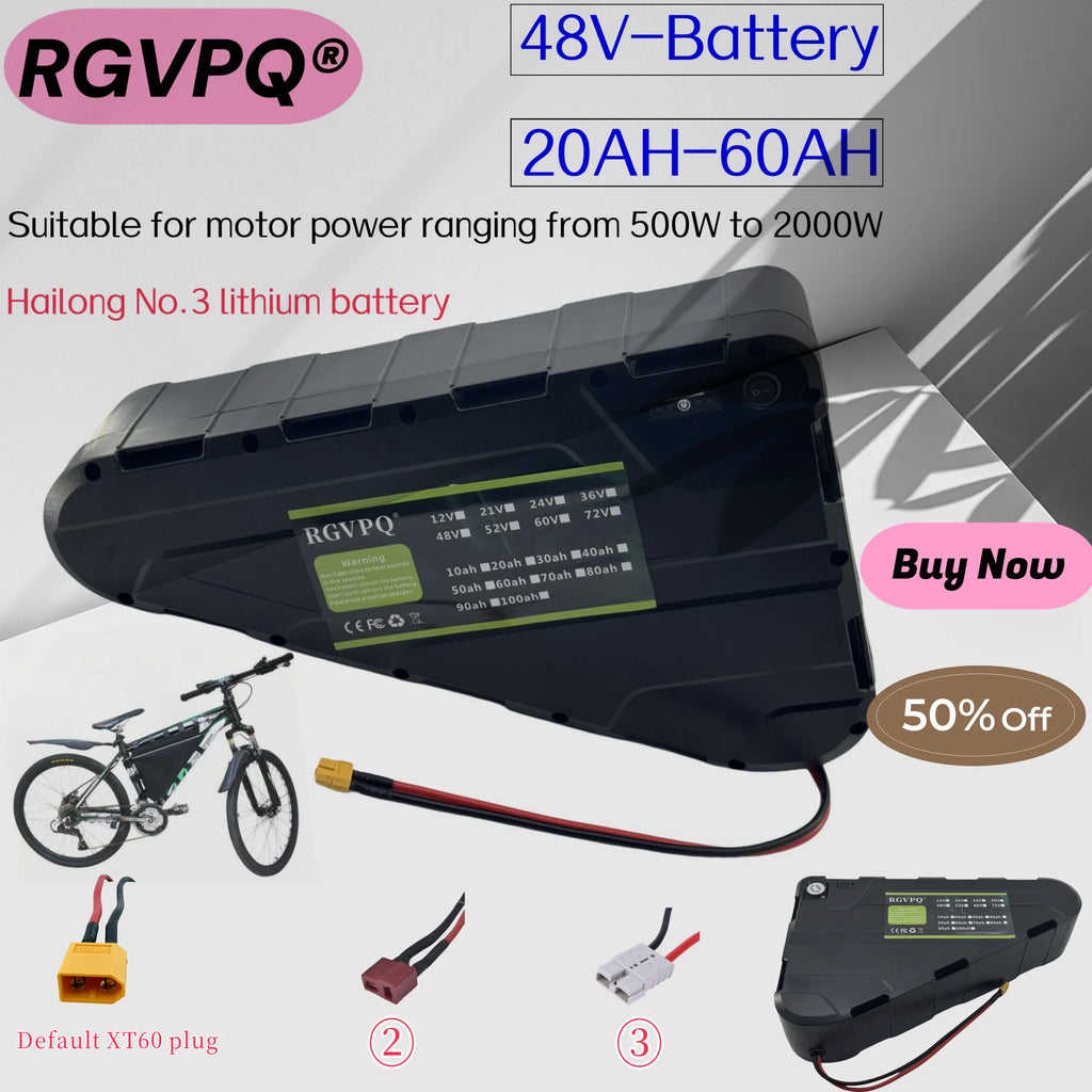 48V 60Ah High-Capacity LiFePO4 Battery — Deep Cycle for E-Bike, Solar & Off-Grid Systems