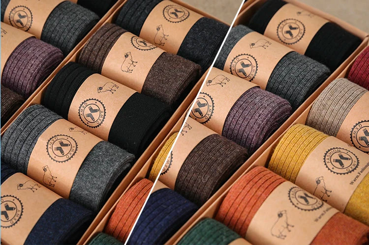 Thick Wool-Blend Mid-Calf Boot Socks