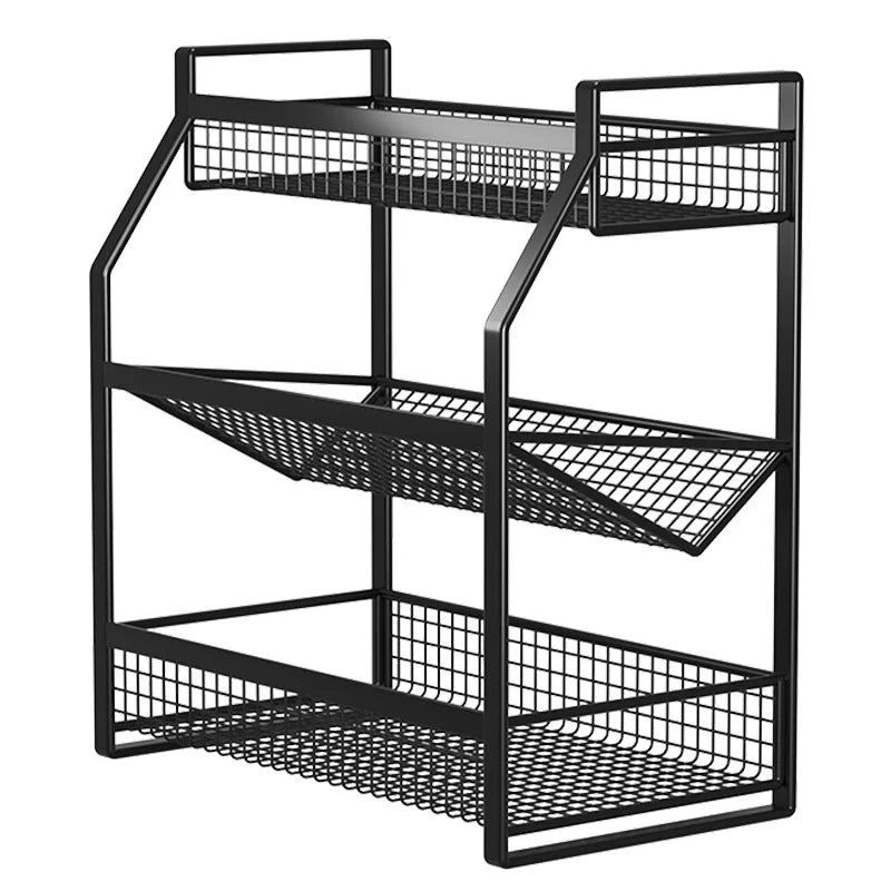 Multi-Tier Metal Spice Rack & Kitchen Drawer Cabinet Organizer – Countertop, Pantry & Under-Sink Storage
