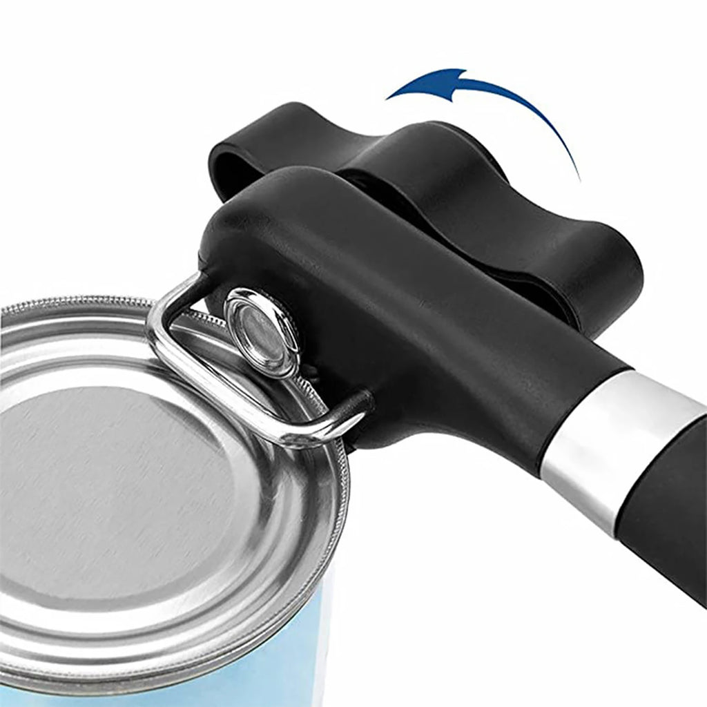Safety Side Cut Manual Can Opener – Easy Grip Hand-Actuated Kitchen Tool for Smooth Lid Removal