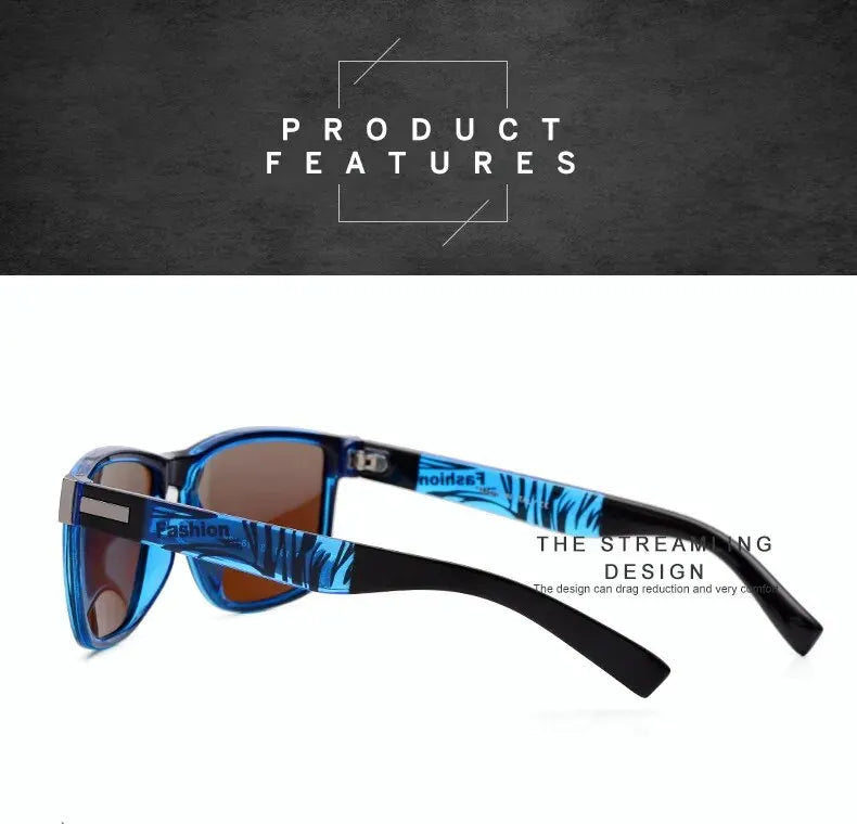 Fashionable Vintage Square Sunglasses | Luxury Designer Driving Fishing Eyewear for Men & Women