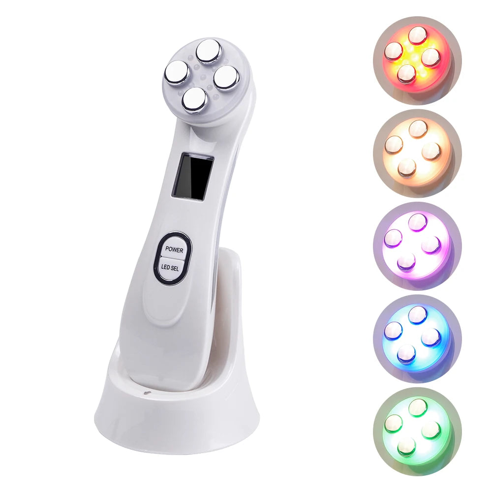EMS Microcurrent Face Lifting Massager – LED Photon Rejuvenation Beauty Device