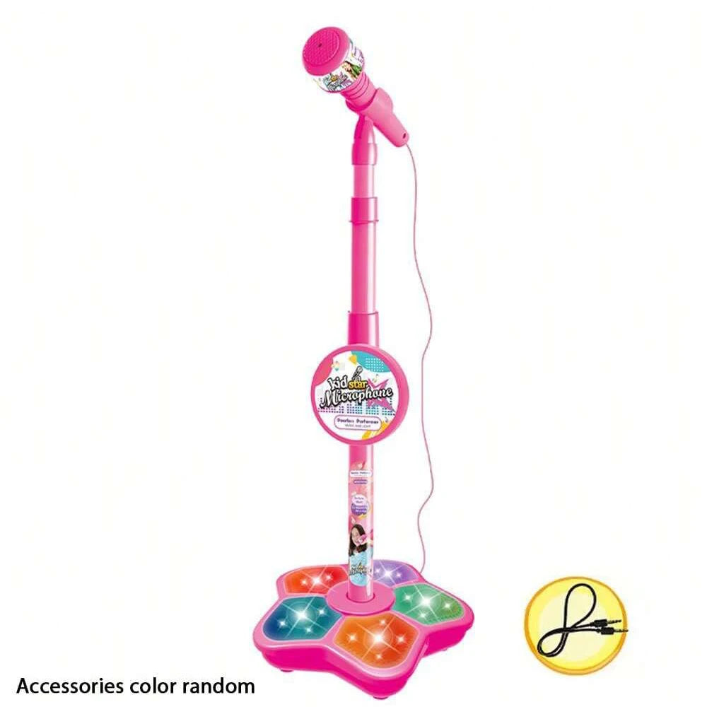 Kids Karaoke Microphone Stand Toy — Portable Children's Electronic