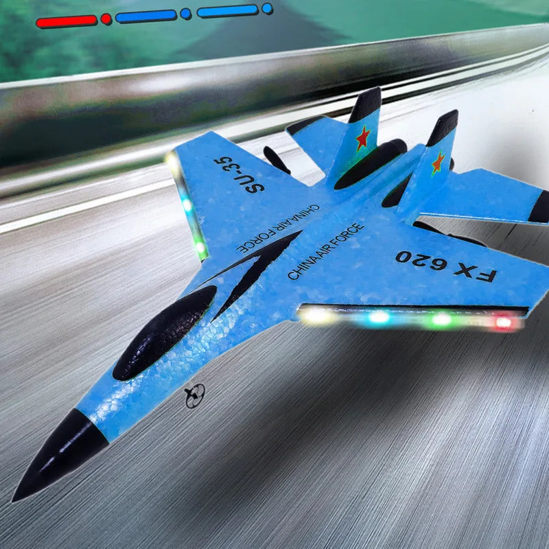 SU35 Scale 2.4G RC Fighter Glider Airplane – EPP Foam Hobby Plane for Kids & Beginners