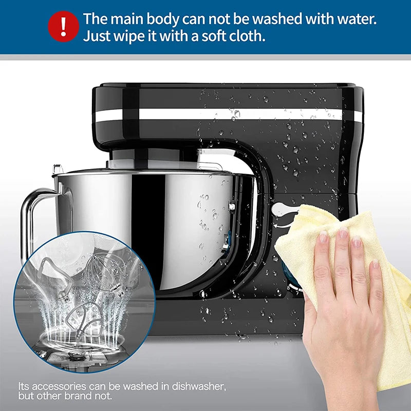 1000W Stand Mixer & Food Processor – 8+P Speed Electric Blender, Egg Whisk, Desktop Kitchen Mixer with Bowl
