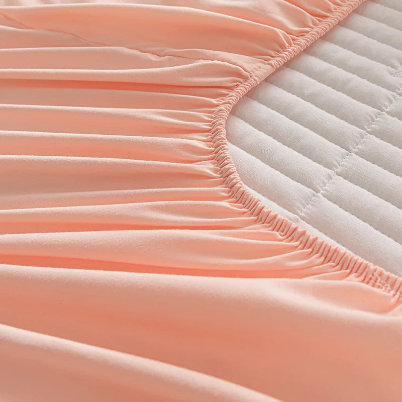 Waterproof Thickened Mattress Pad Protector – Embroidered Breathable Fitted Bed Cover, 140–180x200cm