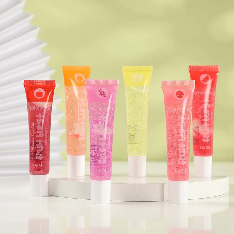 6-Piece Fruity Lip Gloss Set — Hydrating Glossy Clear Lip Gel