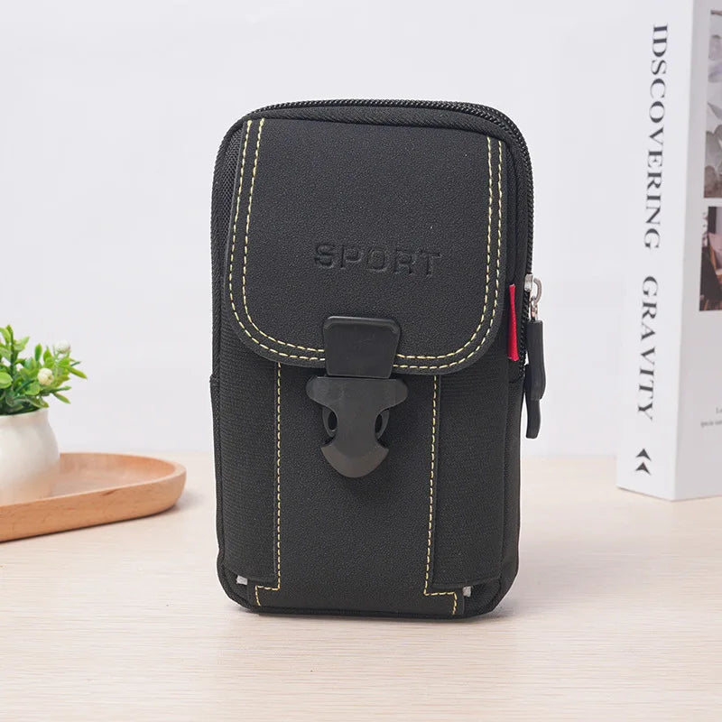 Men's Tactical MOLLE Belt Phone Holster – Waist Bag, Card Holder & Duty Belt Pack