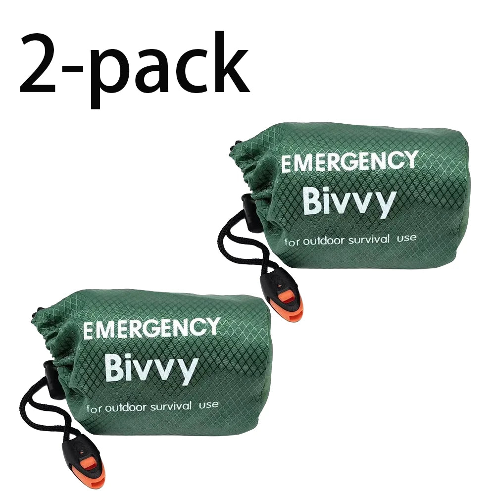 Emergency Mylar Survival Sleeping Bag – Thermal Bivy Sack, Lightweight Waterproof Shelter for Camping & Hiking
