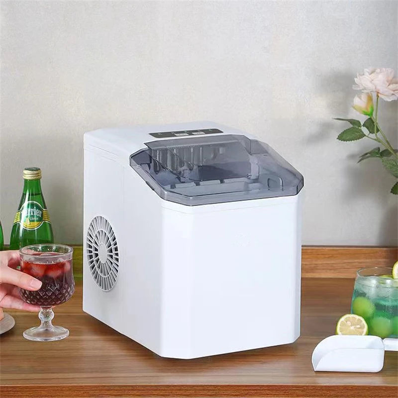 Automatic Mini Electric Ice Cube Maker – 9 Cubes in 6 Min, Portable for Bar, Home, Kitchen & Office