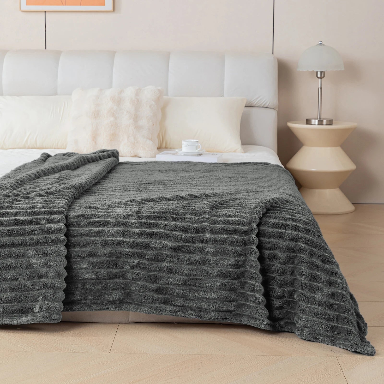 Soft Flannel Blanket – Warm Nap Throw in Multiple Colors, Christmas Gift Blanket