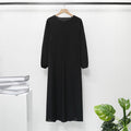 Muslim Floral Printed Full Sleeve Maxi Robe — Loose Modest Long Casual Dress