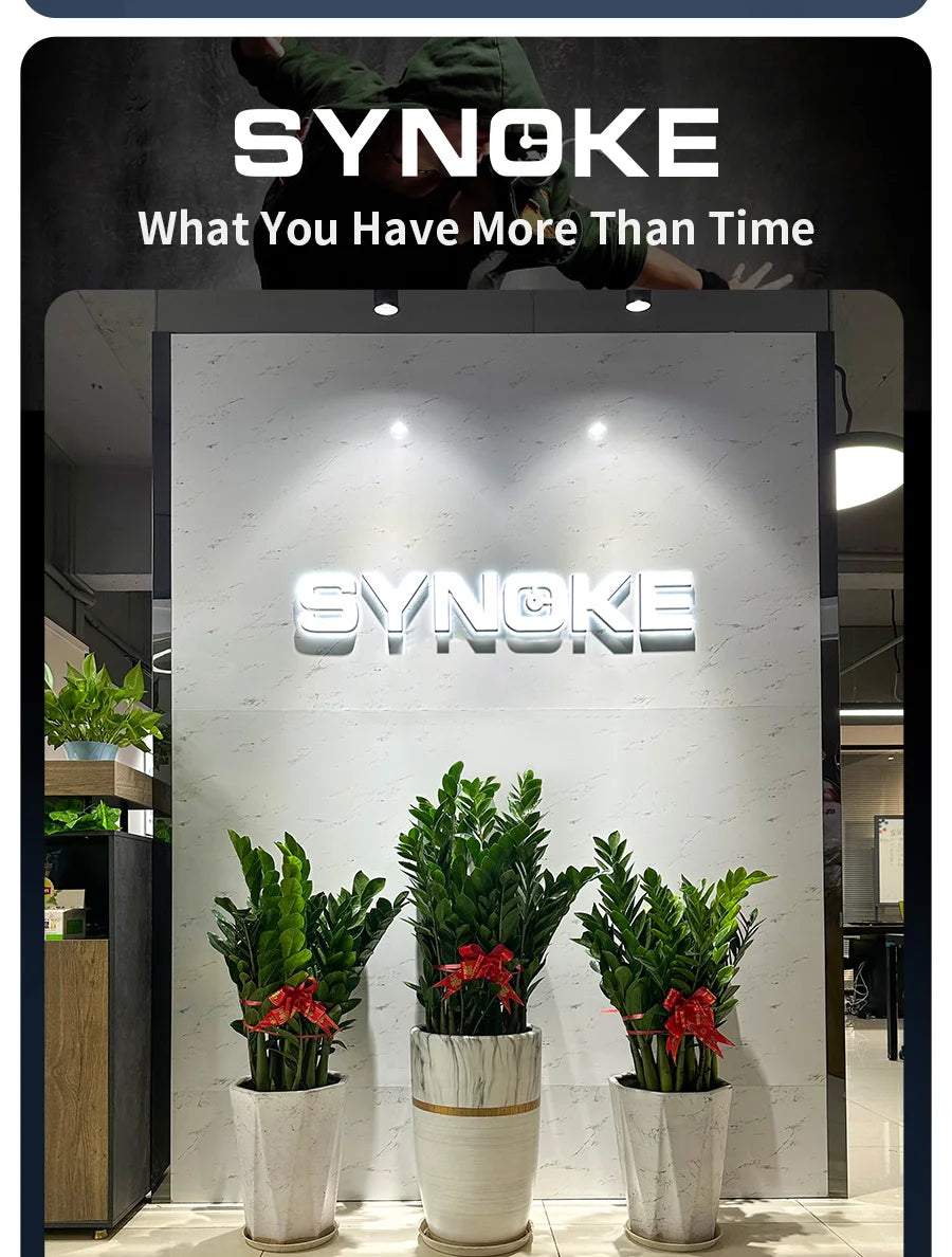 SYNOKE Retro Square Digital Watch | Student Outdoor Sports Luminous Waterproof Multifunction