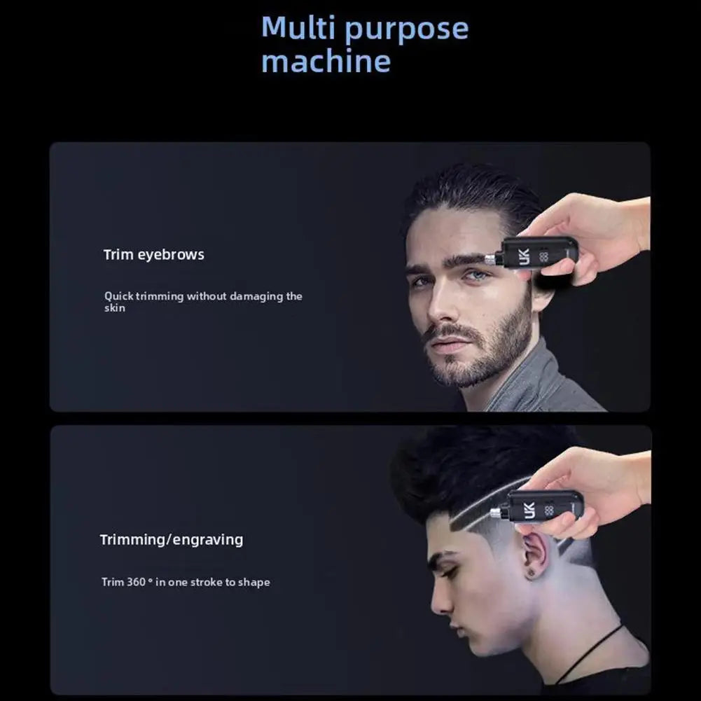 Mini Electric Nose & Ear Hair Trimmer – USB Rechargeable, One-Button Start, Low Noise, Washable