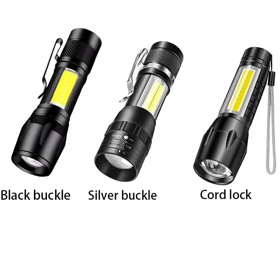 Mini Torch LED Rechargeable Flashlight — High Power USB Charging Waterproof Camping Lantern