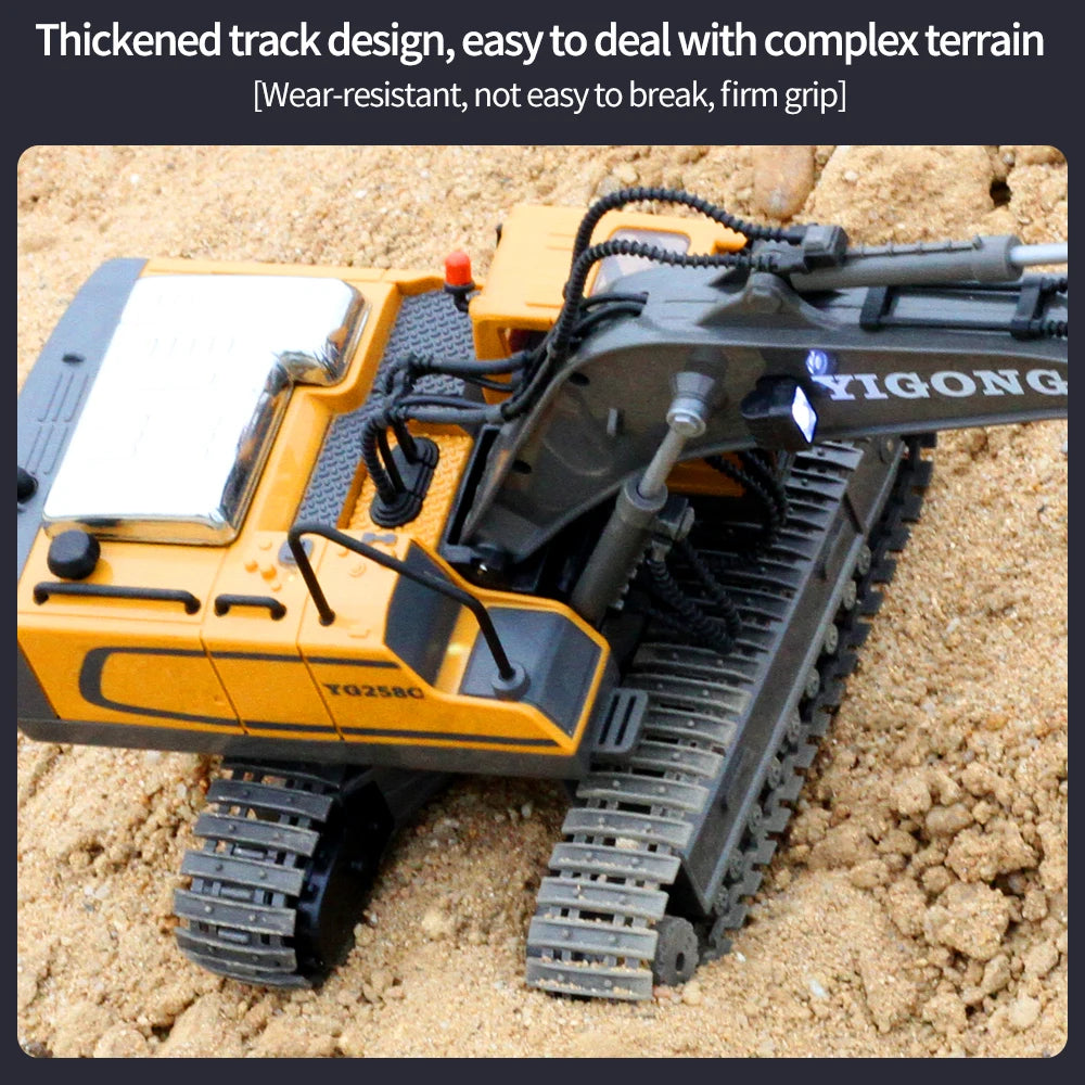RC Excavator & Construction Toy Set – Remote Control Dump Truck & Bulldozer for Kids