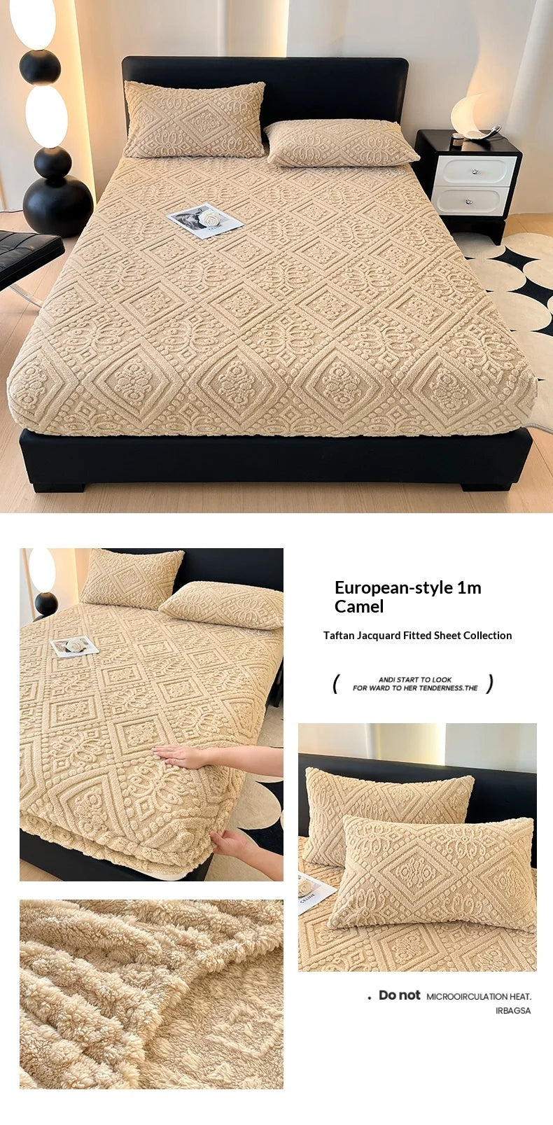 Winter Coral Plush Mattress Cover – High Elasticity Anti-Slip Breathable Bed Sheet