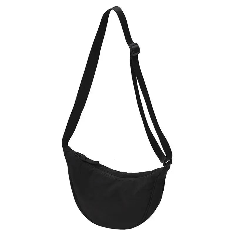Nylon Dumpling Shoulder Bag – Large Capacity Women's Travel & Commuter Bag in Solid Colors