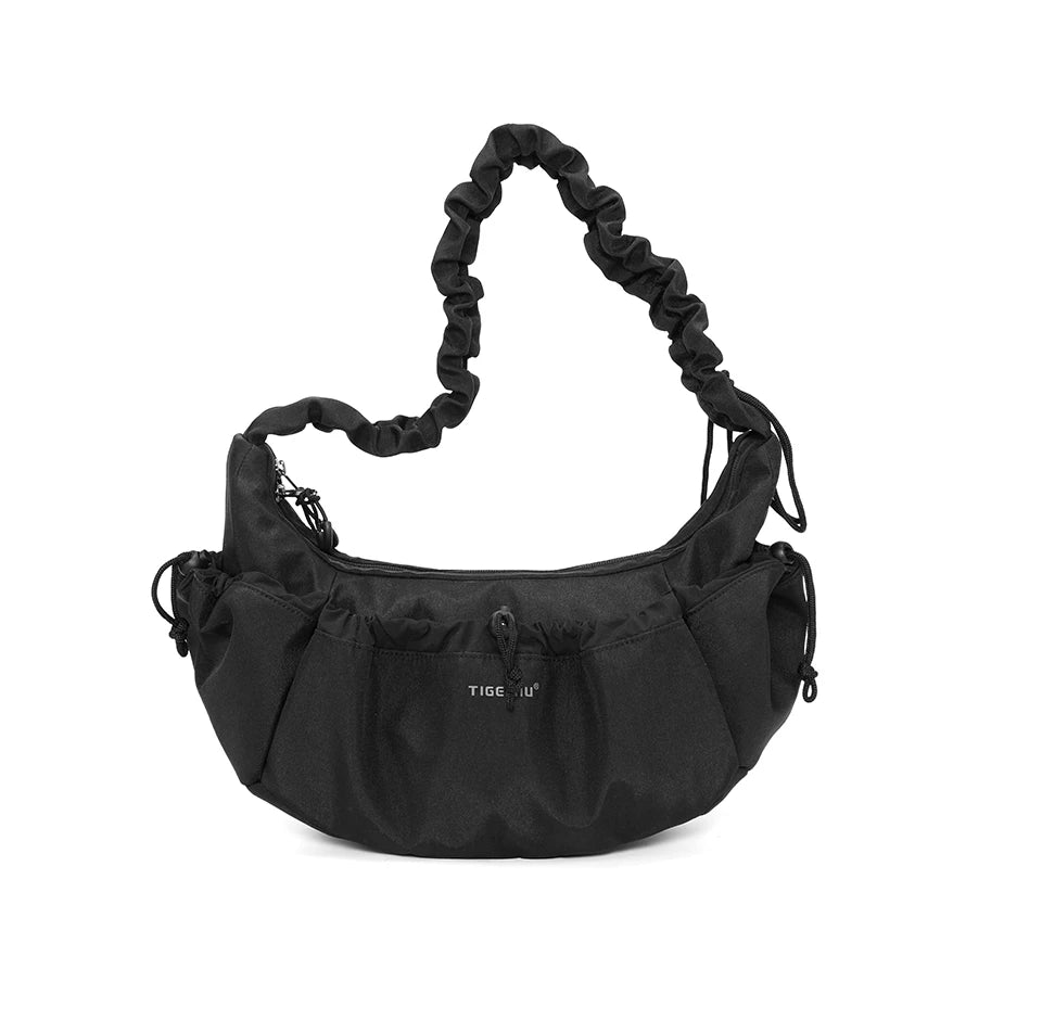 Tigernu Women Bags Fashion Half-Moon Shoulder Bag Female Underarm Bag Light Wrinkled Drawstring Handbag Women Totes Shoulder Bag